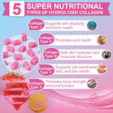 Multi Collagen Gummies, Colágeno Hidrolizado con Biotina, 60u