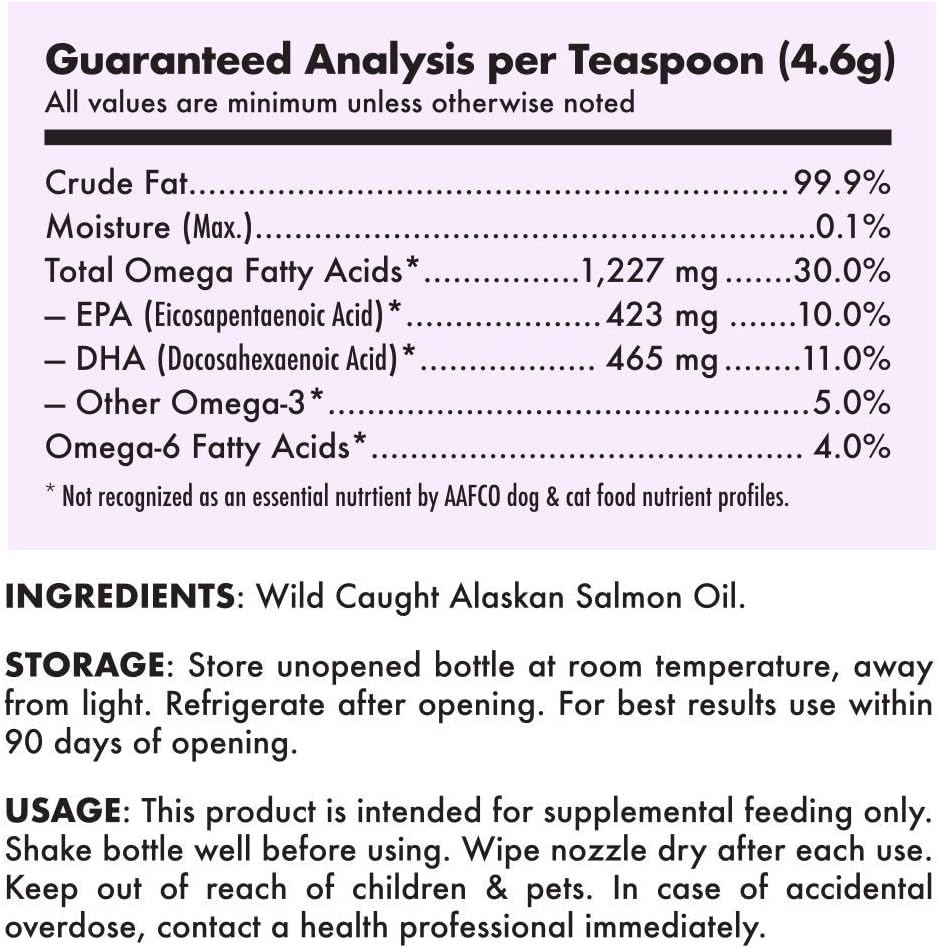 Aceite de salmón salvaje de Alaska para perros y gatos