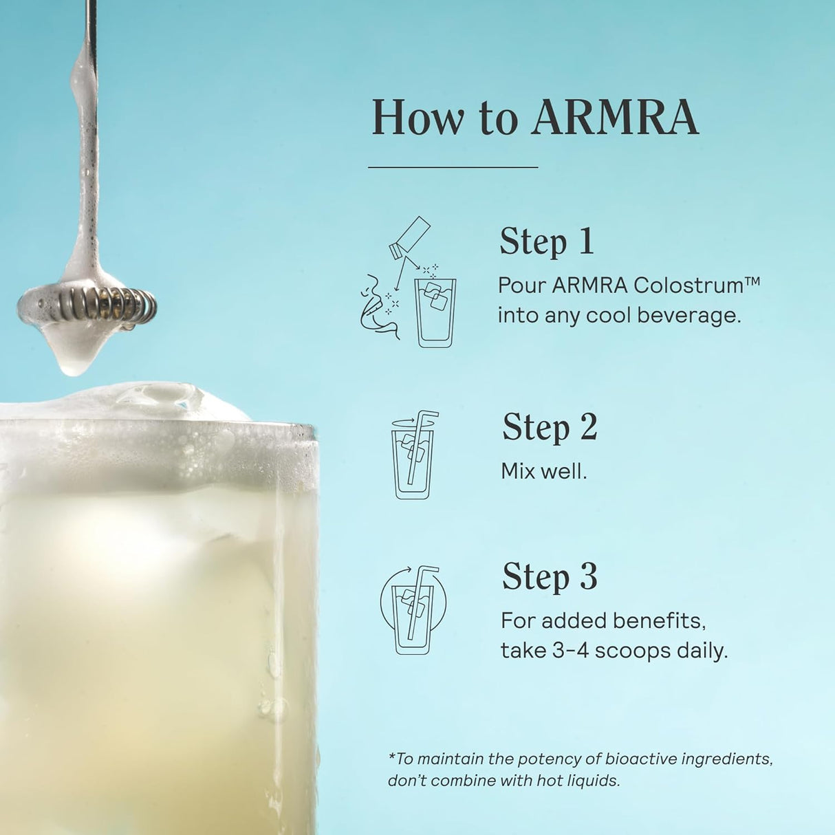 Polvo de Colostro, ARMRA, 400+ Nutrientes Bioactivos, 120 Serv.