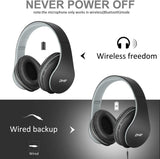 Auriculares ZIHNIC Bluetooth Plegables, Inalámbricos y Con Cable