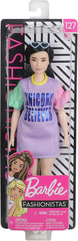 Muñeca Barbie Fashionistas con cabello largo y outfit Unicorn Believer