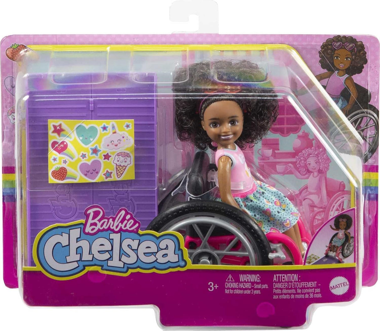 Barbie Chelsea Muñeca con Silla de Ruedas y Accesorios