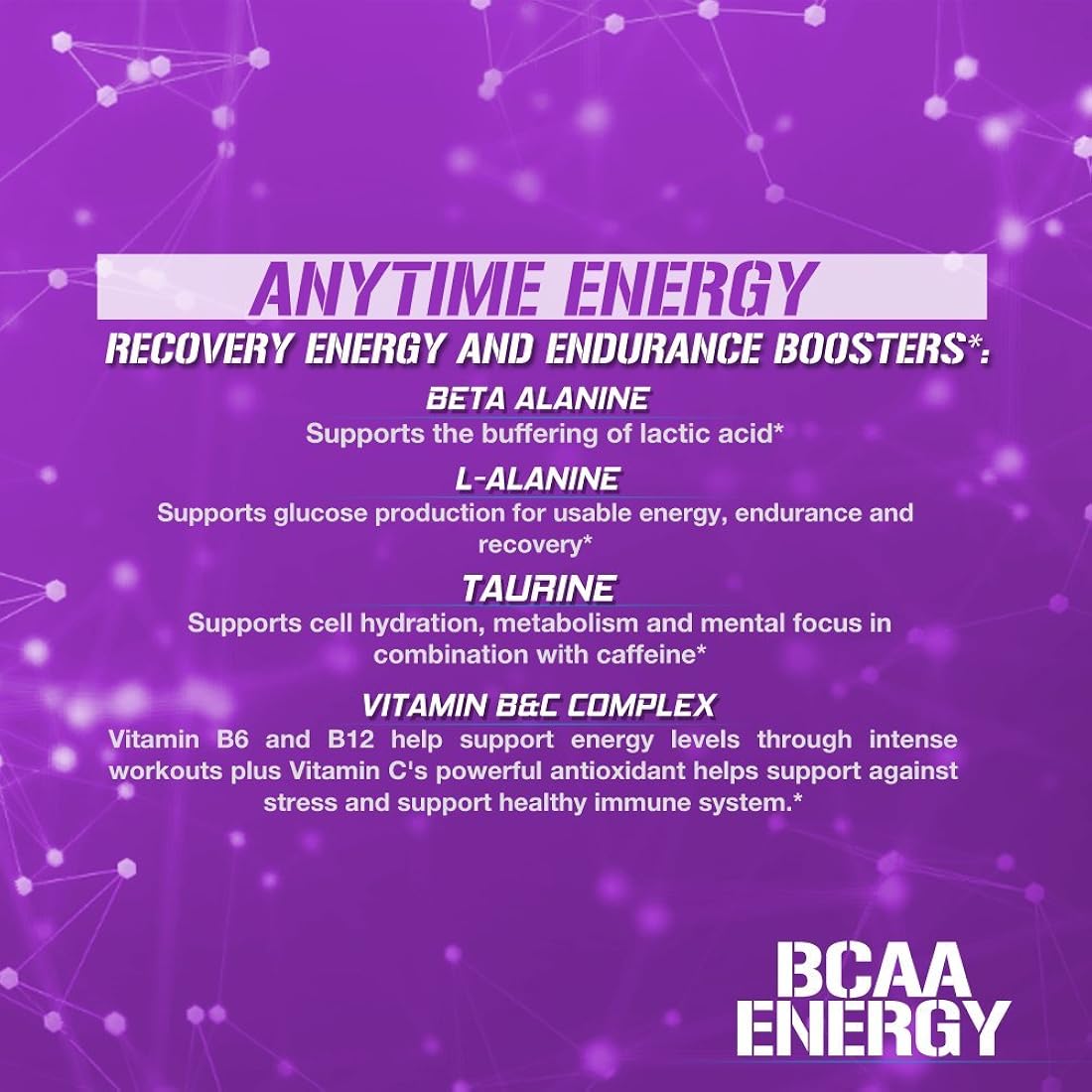 Suplementos Alimenticios de aminoácido energizante muscular