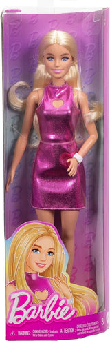 Muñeca Fashionistas Barbie #230, Vestido Metalizado, Accesorios