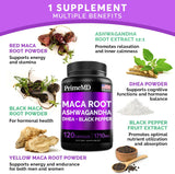 Cápsulas de Maca Orgánica y Ashwagandha - 1710mg - 120 Cápsulas
