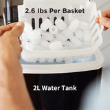 Máquina de Hielo Silonn, 9 Cubos en 6 Min, Auto-Limpieza