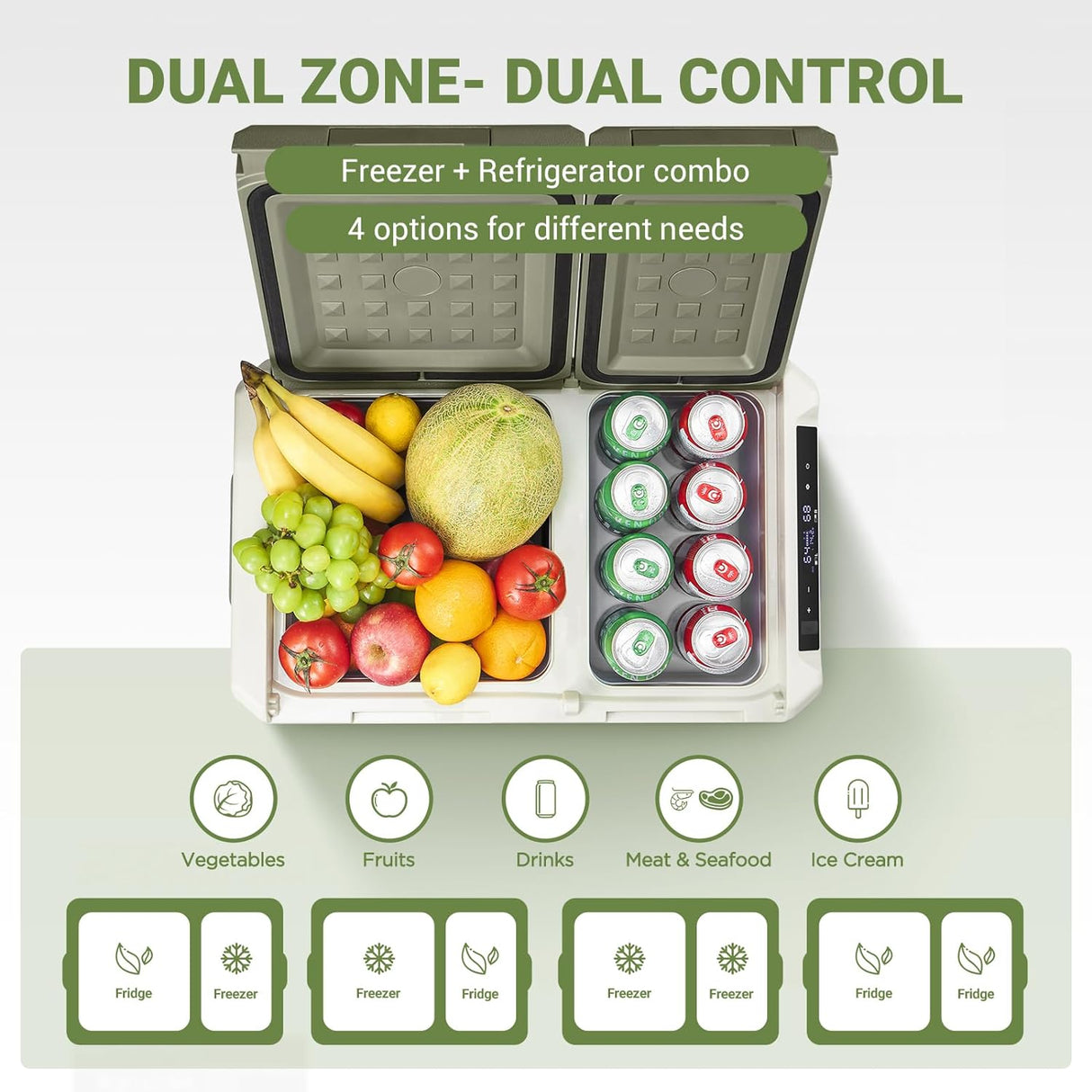 Refrigerador portátil de 12 V 42 cuartos portátil 12/24V DC