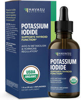 Gotas de Yoduro de Potasio Suplemento Vegano de Yodo 1 Año