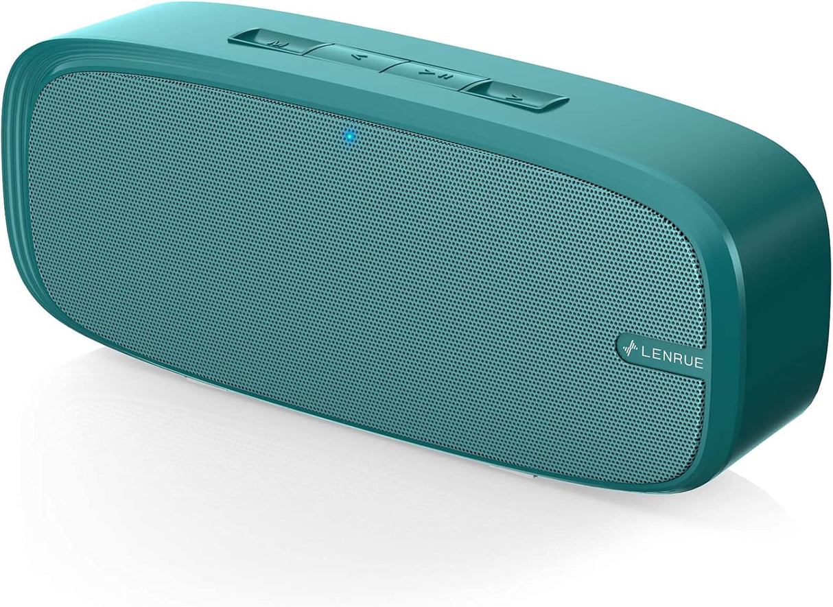 Altavoz Bluetooth LENRUE, Sonido Estéreo, 12H Reproducción, Verde