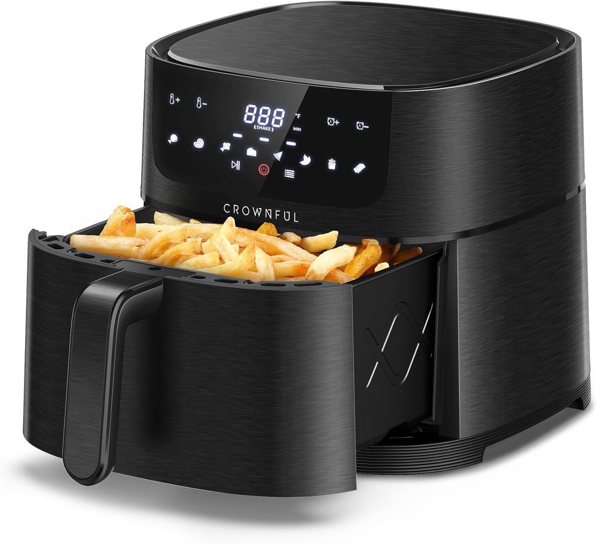 Freidora de aire 7Qt, CROWNFUL, 8 funciones, 1500W, UL