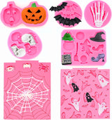 Moldes de Silicona Halloween, 7 Pcs para Pasteles y Chocolates
