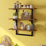 Estantes Flotantes Bestier 24 Montados en Pared, 3 Niveles