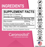 Suplemento de Inositol y D-Chiro en Cápsulas, 40:1, 120 cápsulas