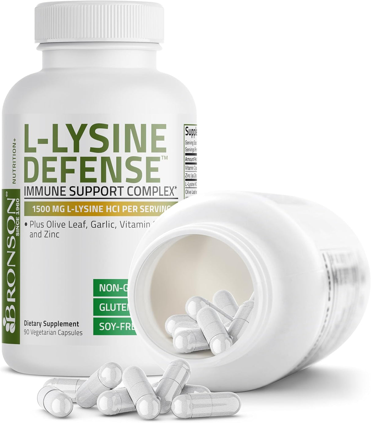 Complejo Inmunológico Bronson L-Lisina 1500 MG 90 Cápsulas