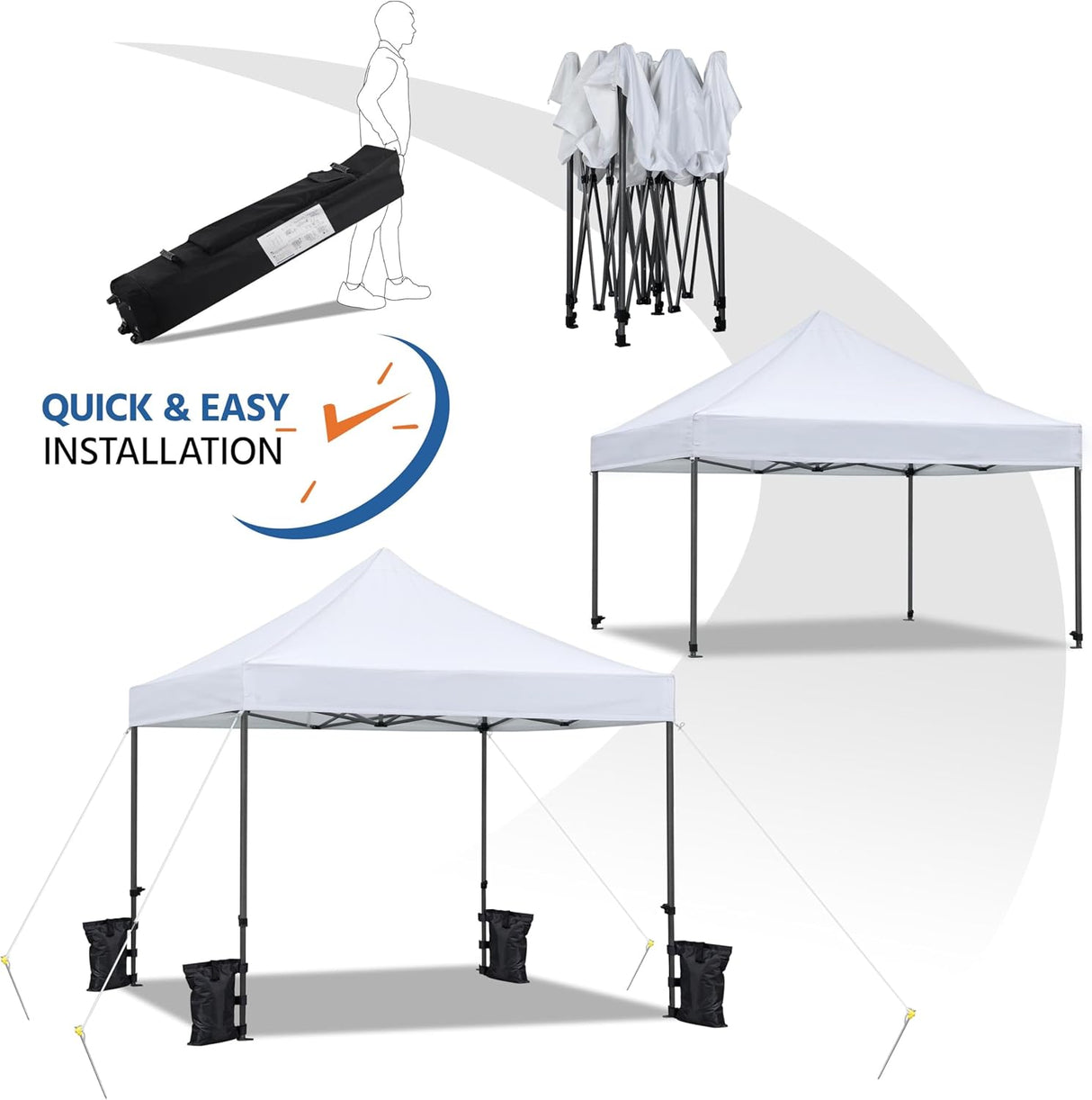 Tienda Yaheetech: Carpa Instantánea 10x10, Pesada y Impermeable