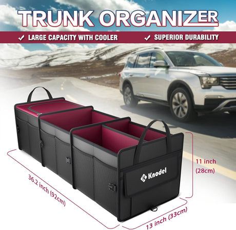 Organizador de Maletero Resistente con Enfriador Premium, 3 Comp.