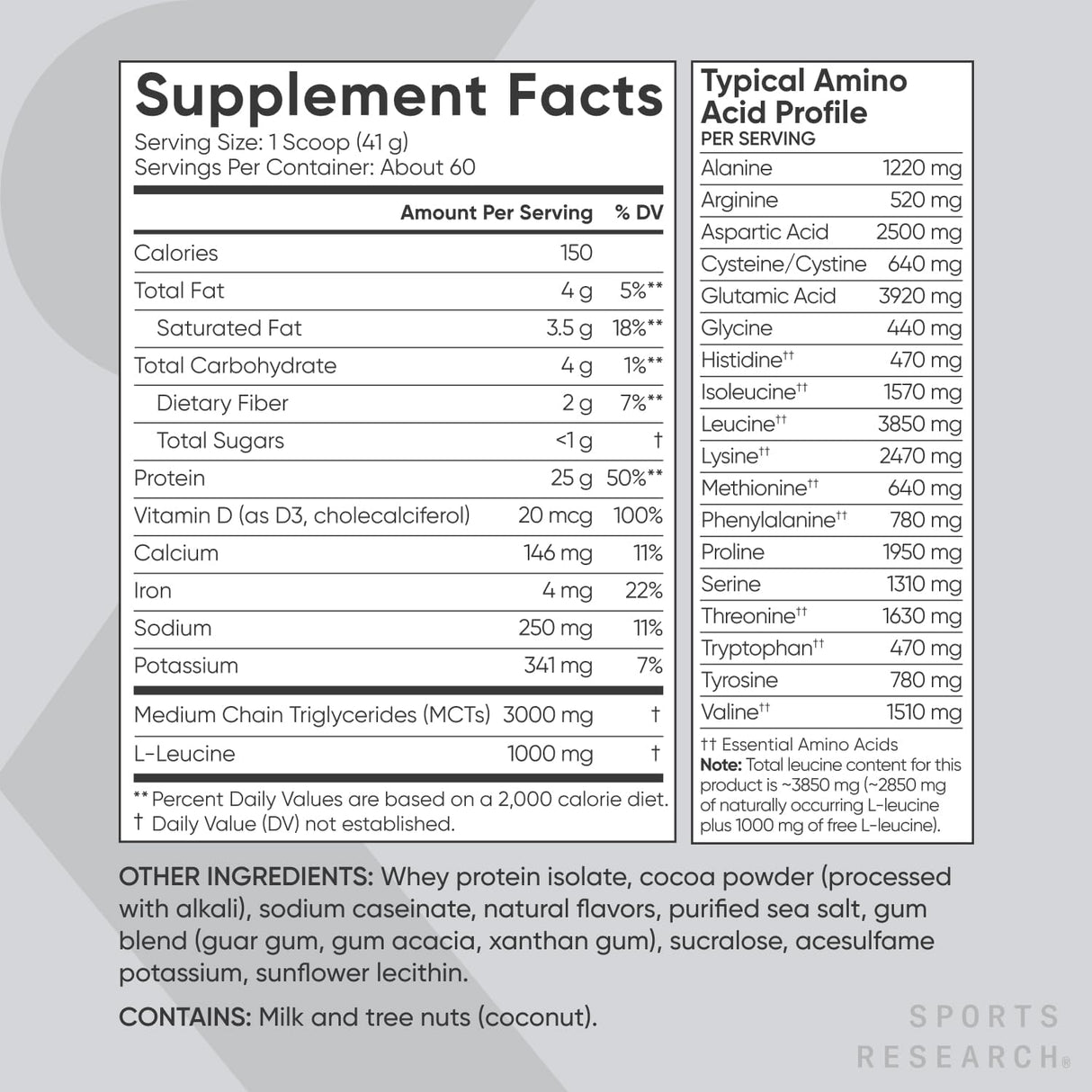 Sports Research Proteína de suero de leche – Nutrición deportiva aislada de suero en polvo para construcción muscular magra y recuperación de entrenamiento – Bolsa de 5 libras en polvo de proteína a