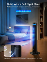 Ventilador Torre GoveeLife 42'', Oscilante, Control APP, 12 Velocidades