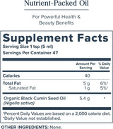 Aceite de Semilla Negra Orgánico HERITAGE STORE 8oz Salud Total