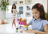 Barbie Perro Paseo Set con Muñeca y Accesorios