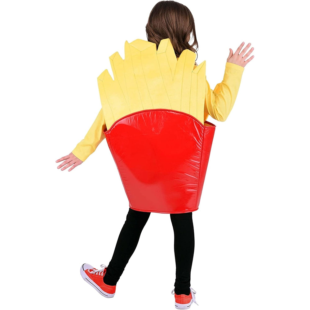 Disfraz de patatas fritas de comida rápida para niños