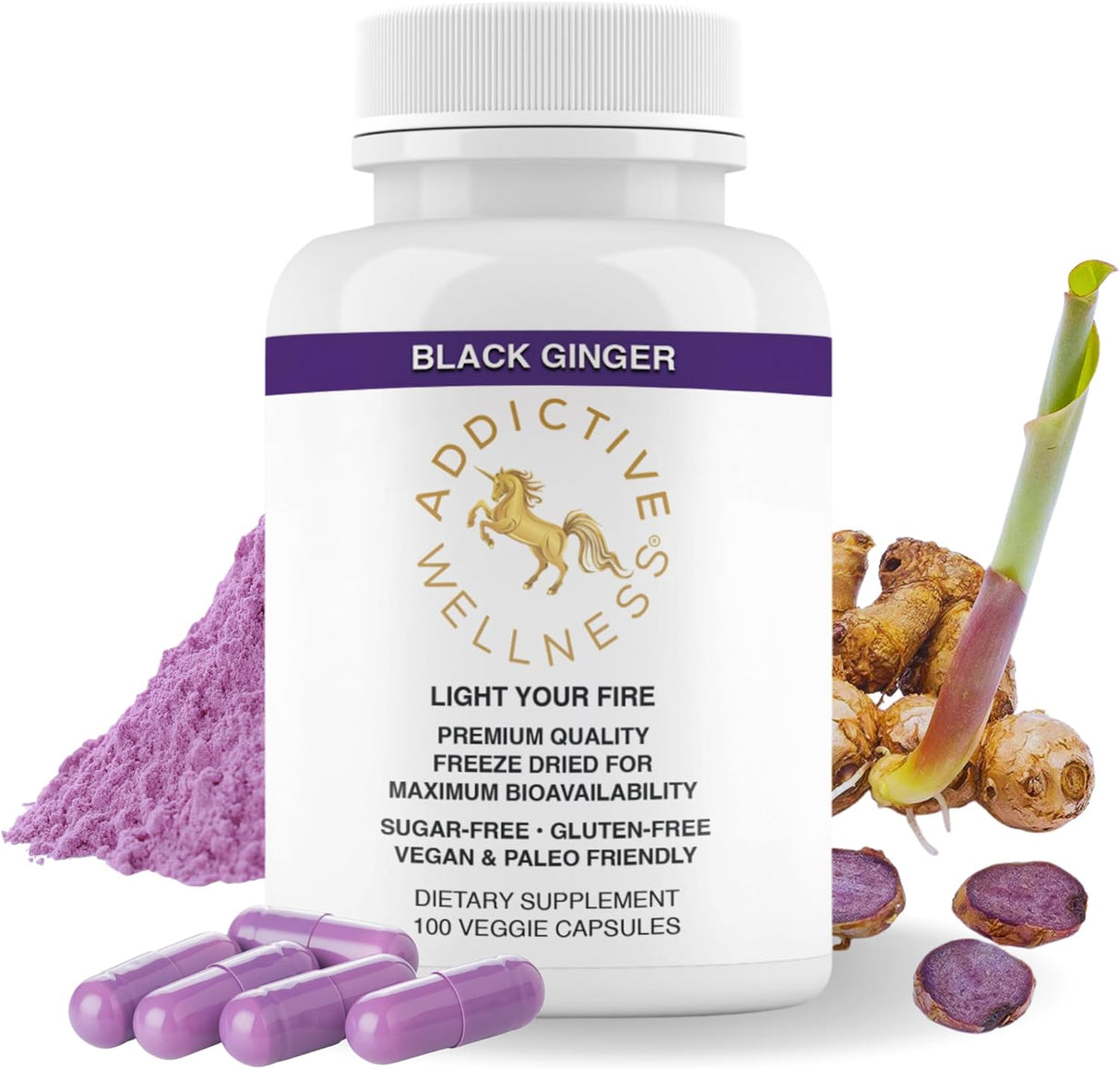 Suplemento Wellness Jengibre negro tailandés liofilizado