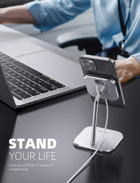 Cargador de teléfono de aluminio ajustable para escritorio