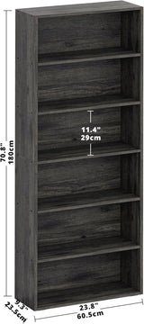 Estantería IRONCK de 6 niveles, 70in, mueble decorativo