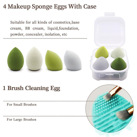 Juego de Pinceles de Maquillaje 22 Piezas, Kit Completo