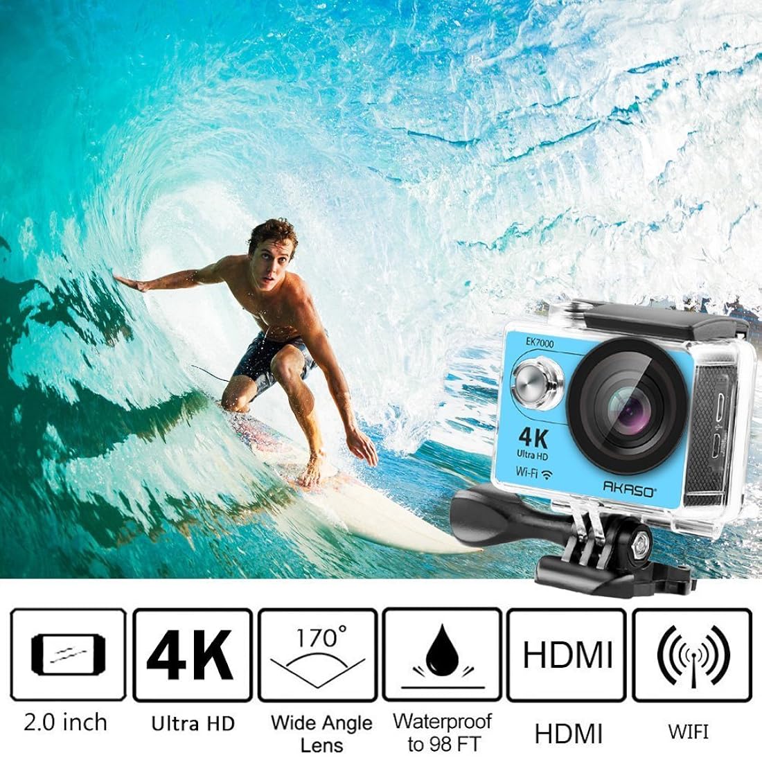 Cámara de acción deportiva Ultra HD Videocámara