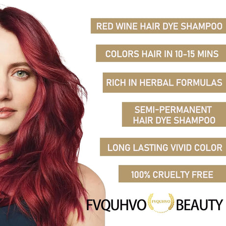 Champú instantáneo para color de cabello rojo
