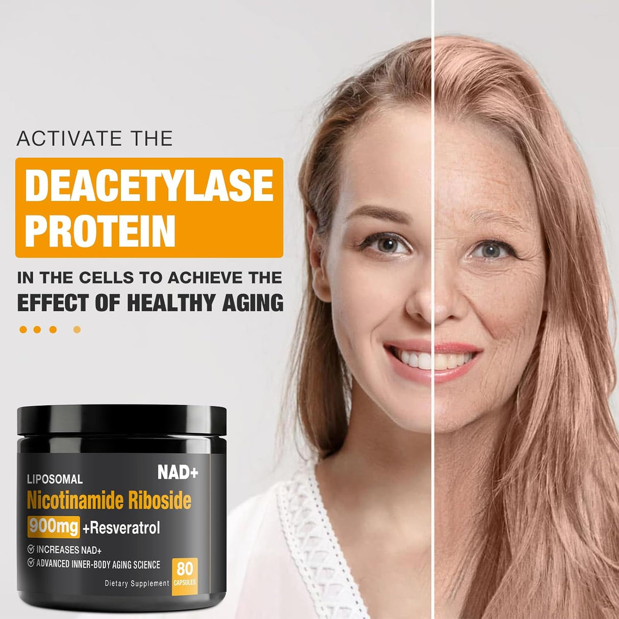 Suplemento NAD+ - Nicotinamida Ribósido y Resveratrol 900mg