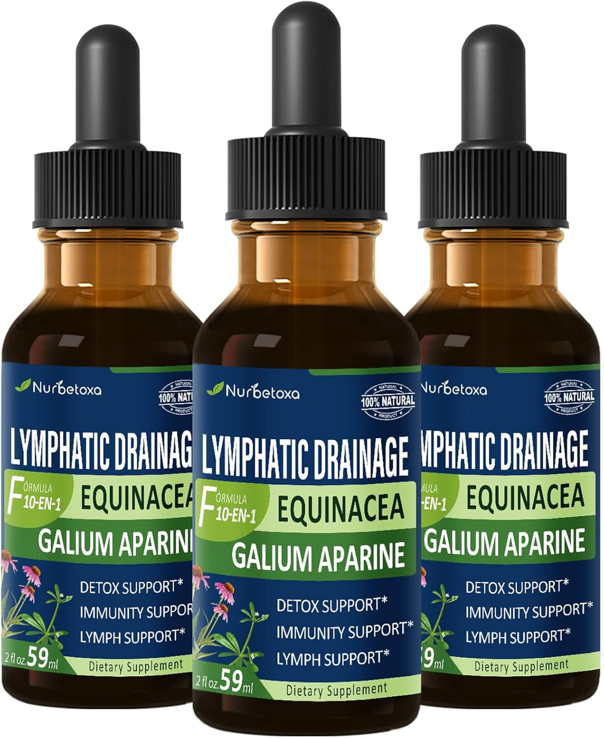 Gotas Drenaje Linfático Cleavers para Desintoxicación Linfática