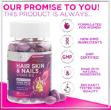 Vitaminas para cabello, piel y uñas - Biotina 5000mcg, 60 cápsulas