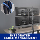 Soporte de Monitor VIVO para 4 Pantallas, Ajustable, STAND-V004