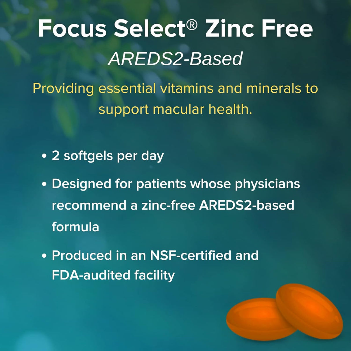 Suplemento Focus Vitamins  Fórmula libre de zinc  180 cáp