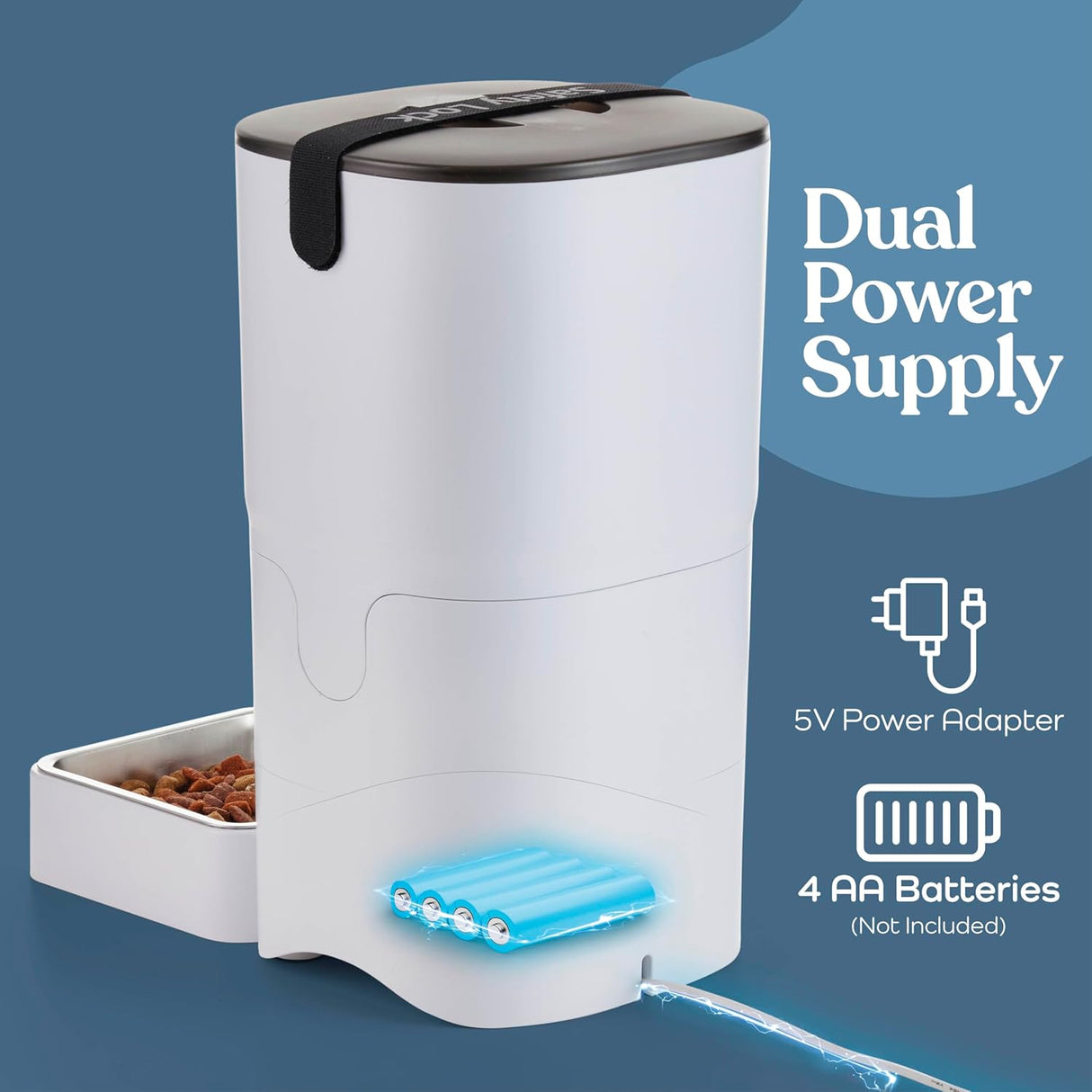 Comedero Automático para Gatos - 6L, Control de Porciones, LCD
