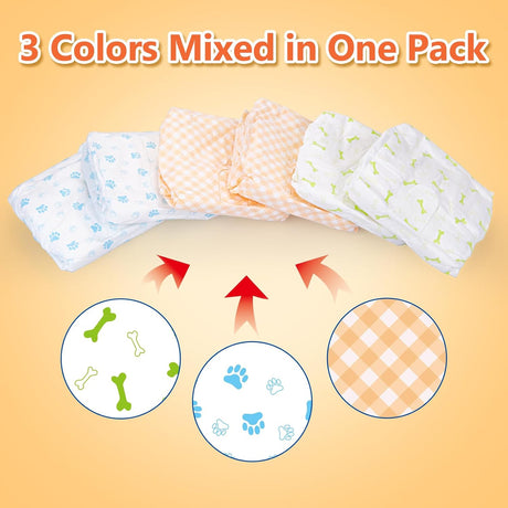 Pet Soft, pañales desechables para mascotas, perros, cachorros, 12 unidades, 72 pañales, XXS--XL, XXS