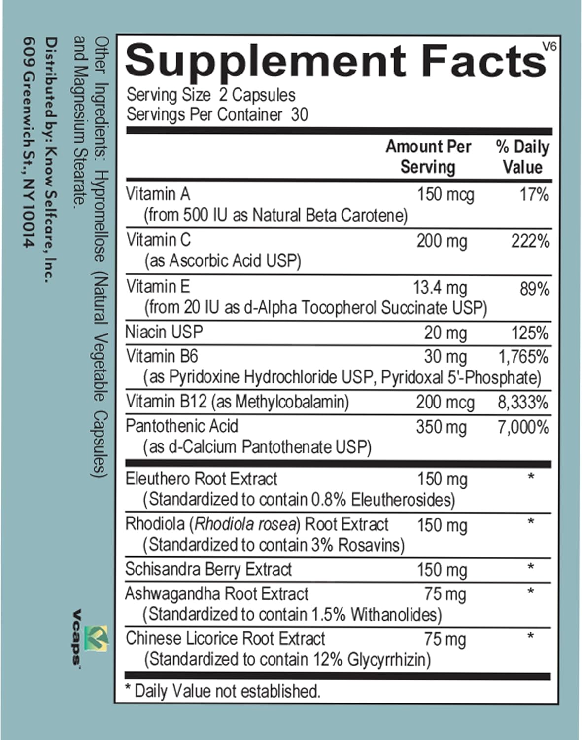 Suplemento de apoyo suprarrenal para el estrés para cortisol