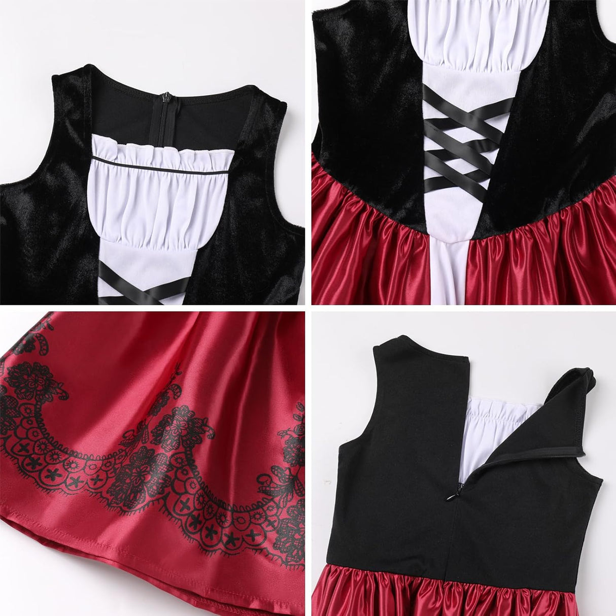 Disfraz de Princesa con Capa Roja para Niñas - Deluxe Halloween