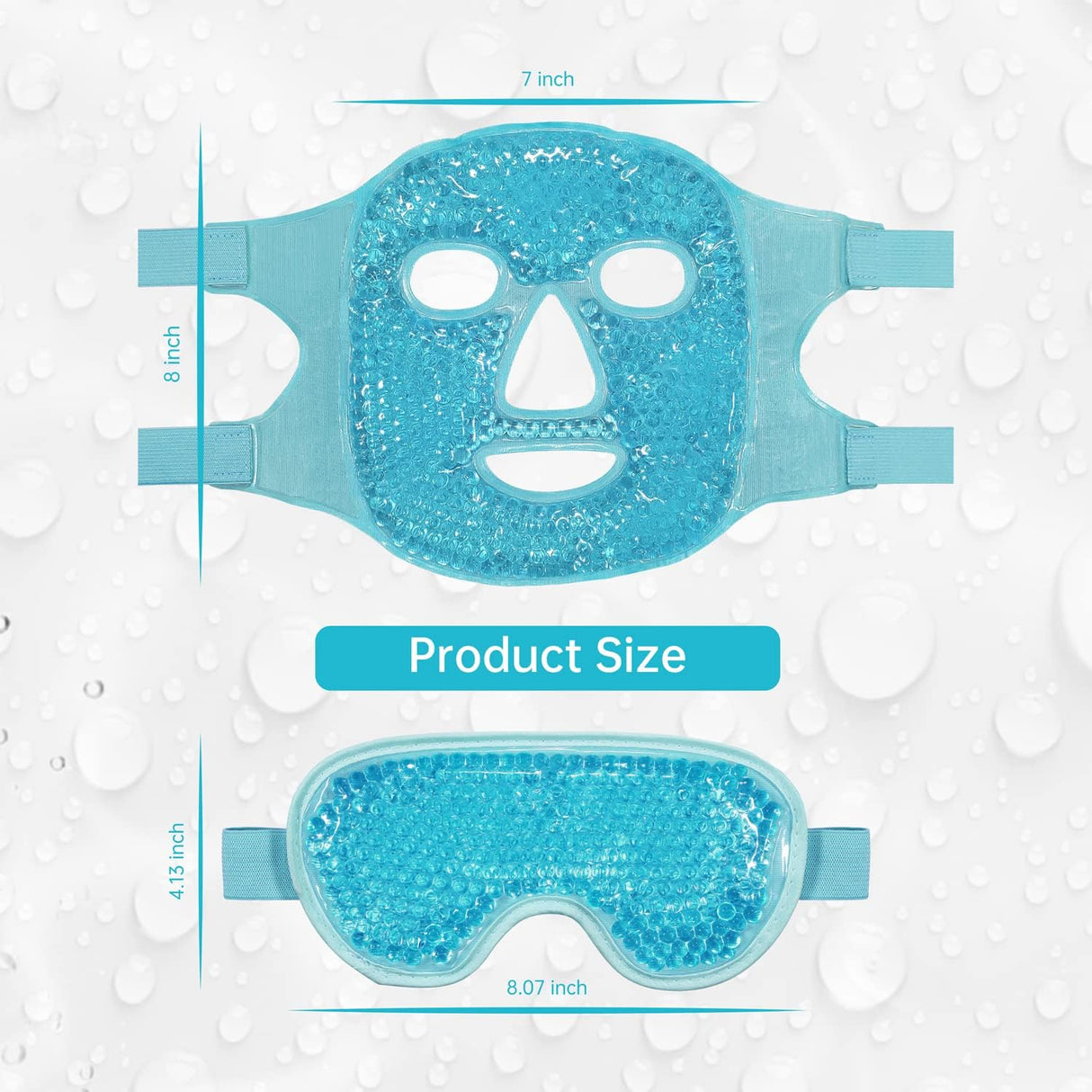 Máscara facial de hielo refrescante  paquete caliente/frío