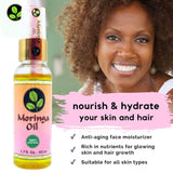 Aceite de Moringa Puro 100% Prensado en Frío para Cara y Cuerpo