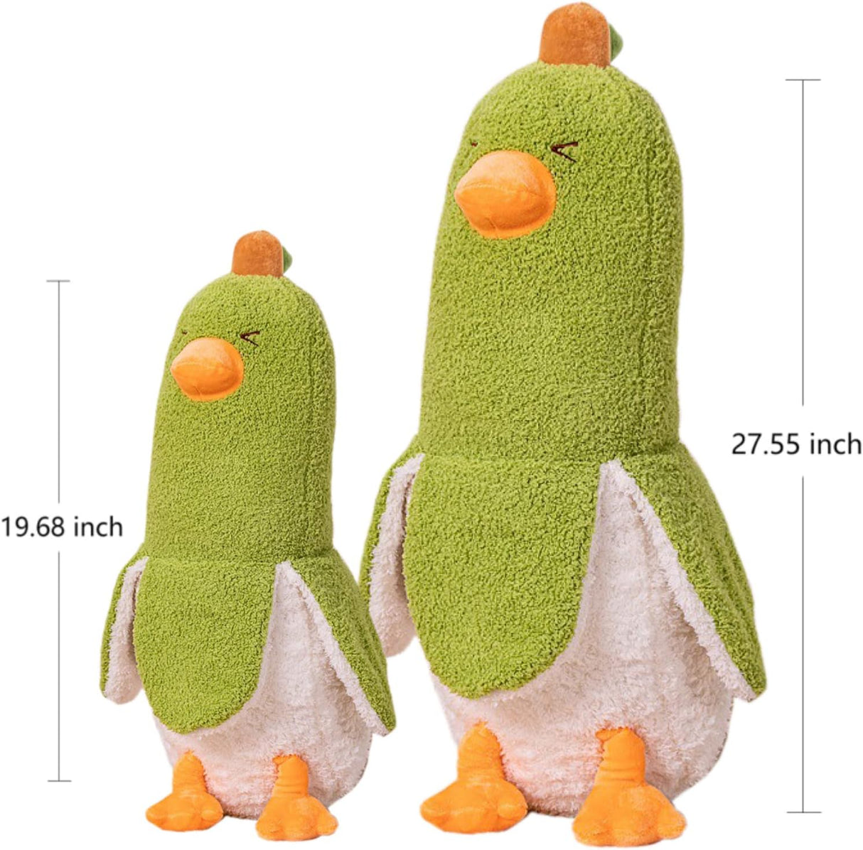 Peluche de pato plátano color verde