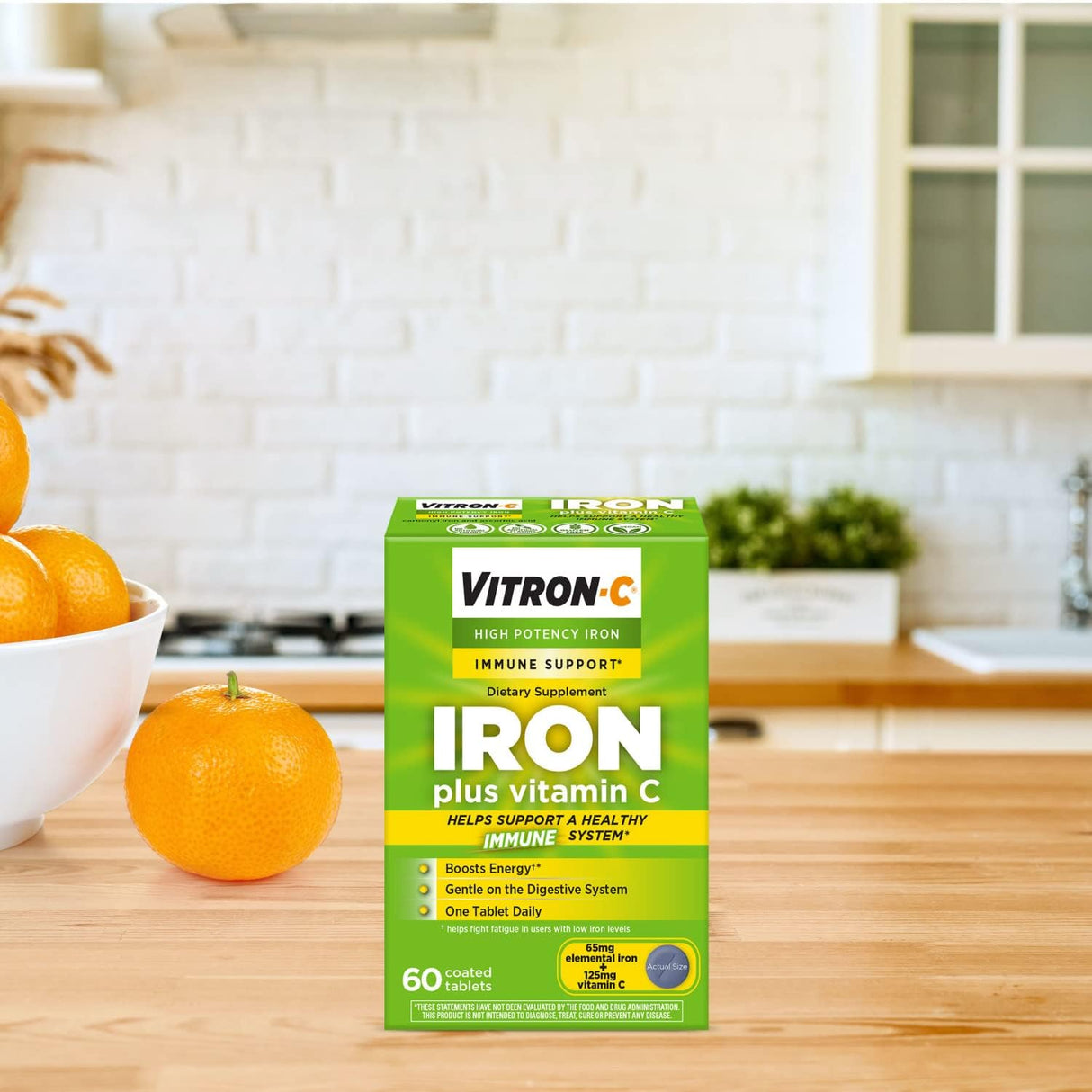 Suplemento Vitron-C de hierro y apoyo inmunológico 60 und