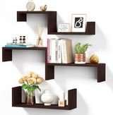 Estantes Flotantes SRIWATANA para Pared, Set de 5, Madera