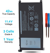 Batería WDXOR de 42 Wh de 11.4 V para Dell Inspiron 13 7375