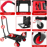 Carretilla Plegable, Marca XYZ, Ruedas de Goma, 264lbs Capacidad