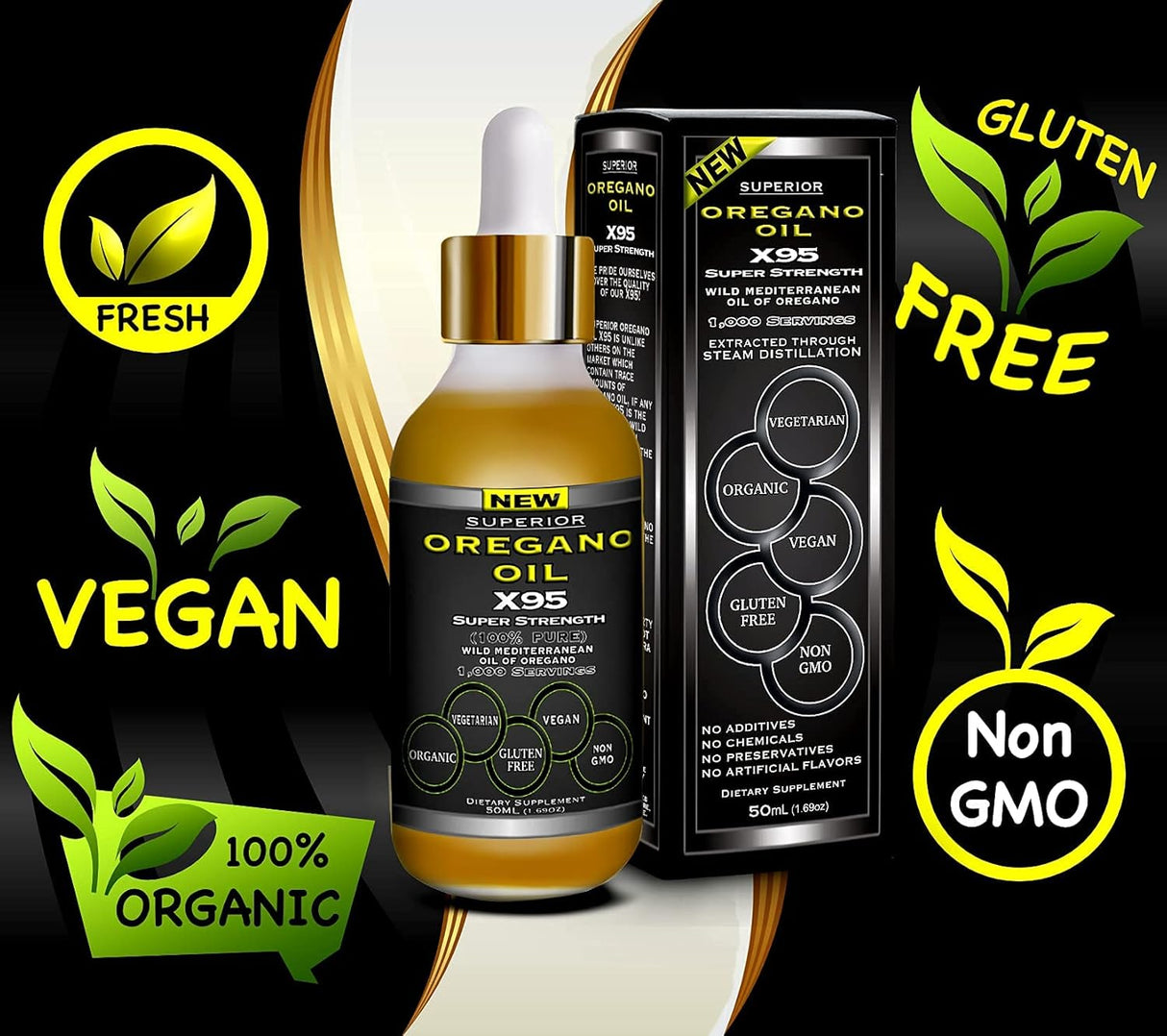 Aceite de Orégano Puro y Potente  Extracto Mediterráneo