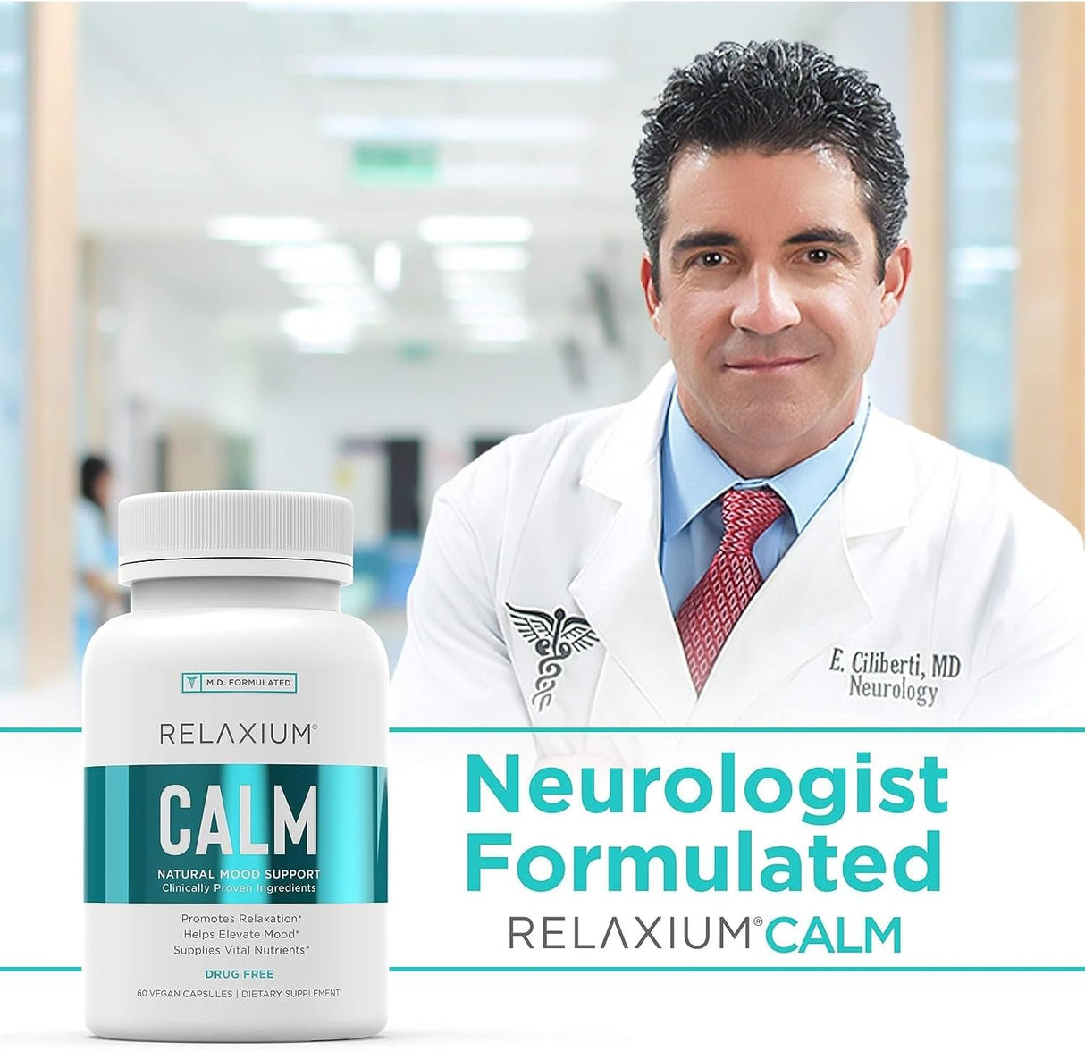 Suplemento Relaxium  calmado sin hábito apoyo para el estrés