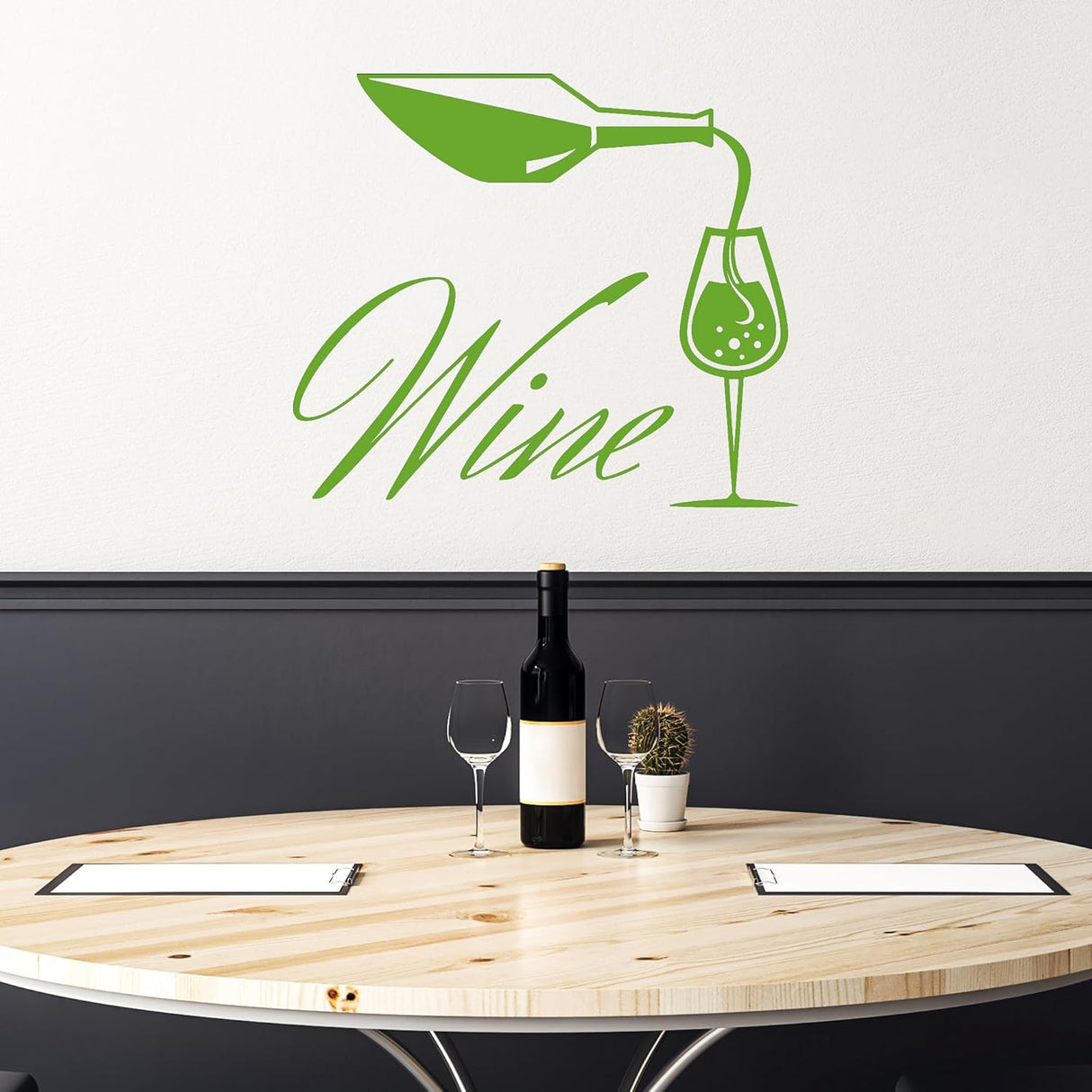 Vinilo Decorativo Cocina Botella Vino Café Restaurante g4912